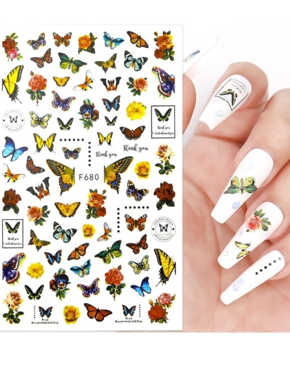 Trendy Self Adhesive Nails Art Transfer Sticker